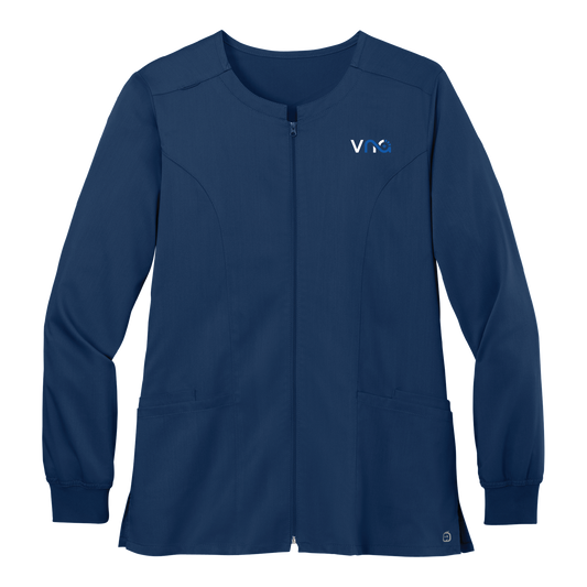 VNA of Ohio | Wink Women’s Premiere Flex Full-Zip Scrub Jacket | WW4088